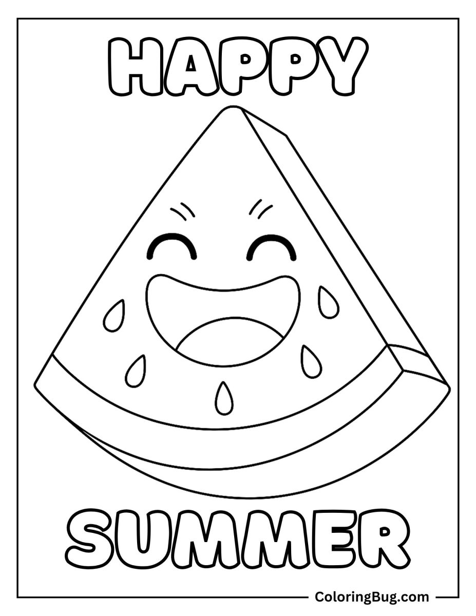 20 Happy Summer Coloring Pages (Free Printable PDFs)