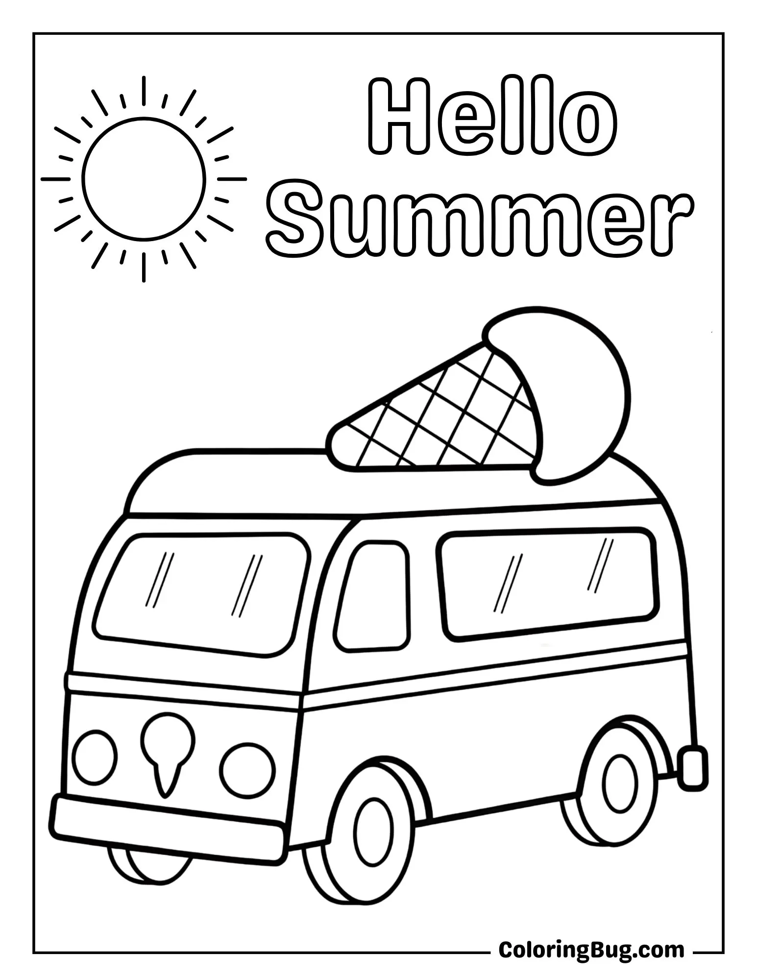 20 Hello Summer Coloring Pages (Free Printable PDFs)