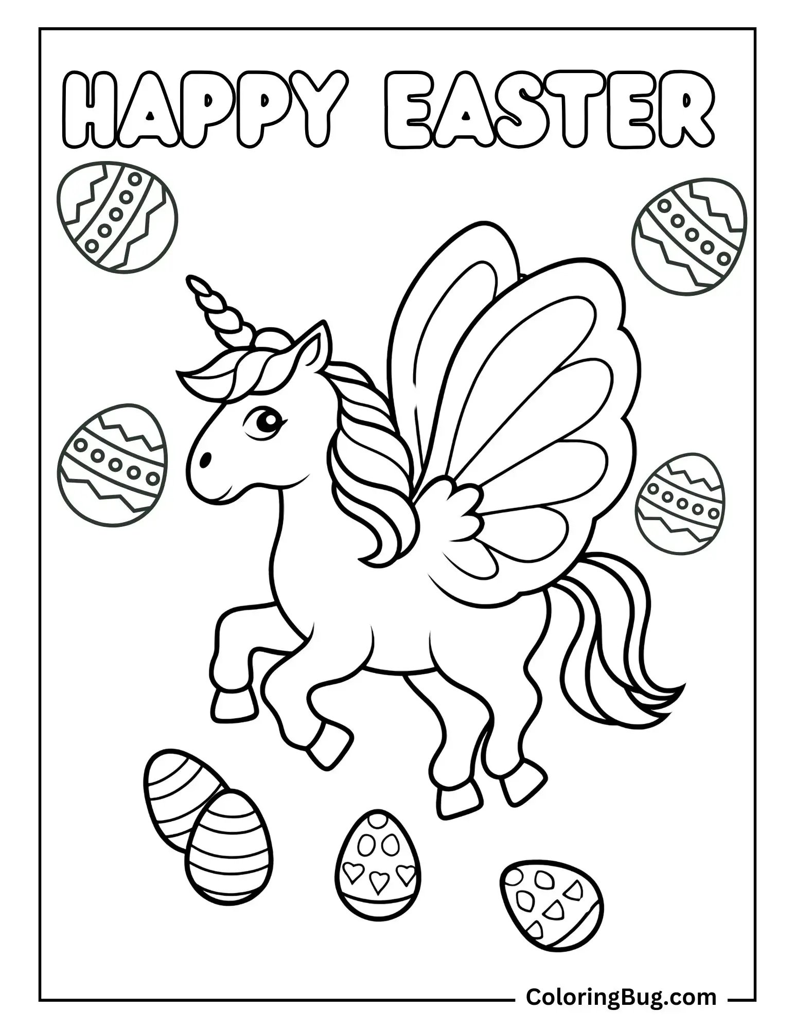 21 Unicorn Easter Coloring Pages (Free Printable PDFs)