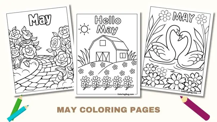 May Coloring Pages
