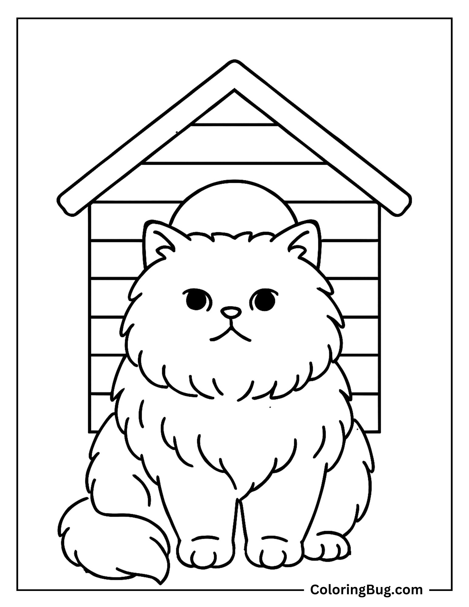 Persian Cat Coloring Sheet