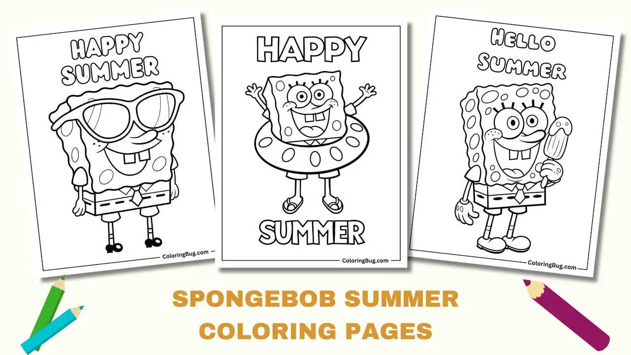 Spongebob Summer Coloring Pages