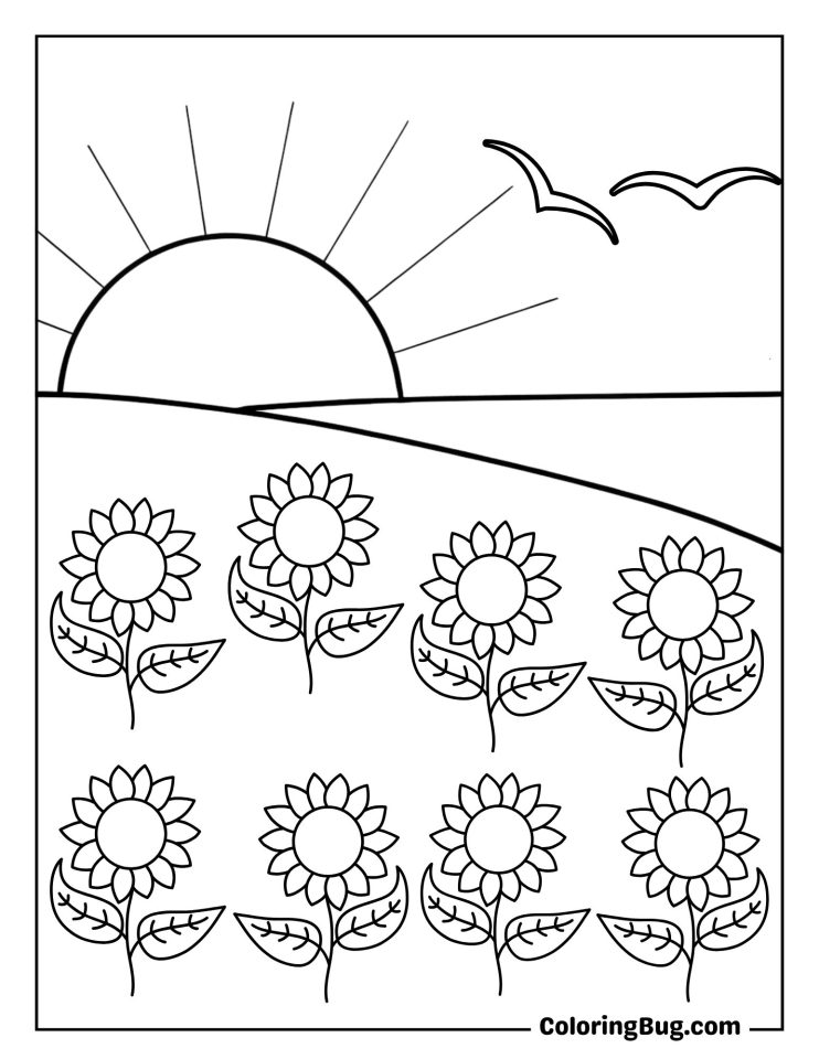 20 Simple And Easy Summer Coloring Pages (Free Printable PDFs)