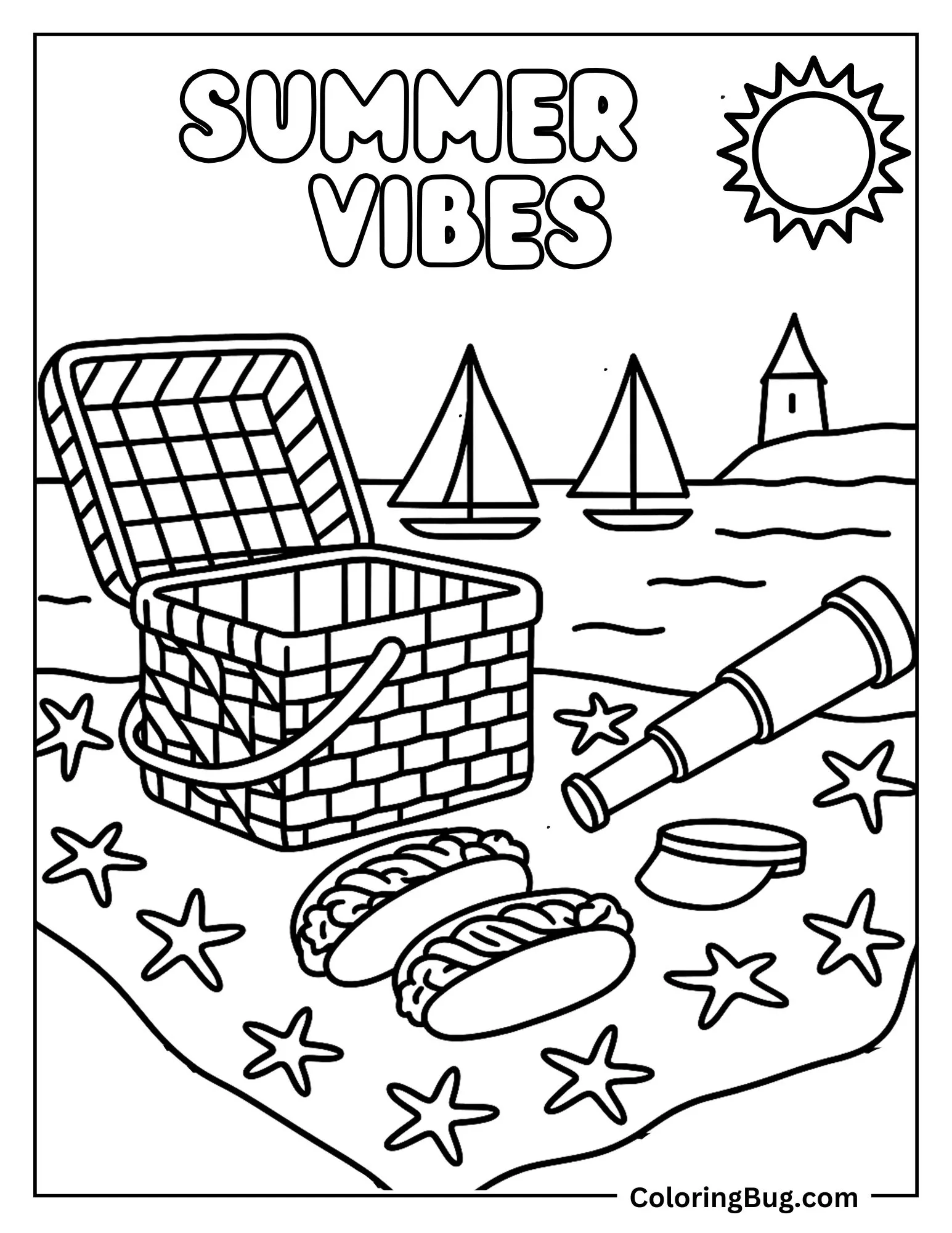 The Lighthouse Keeper's Luncheon Coloring Sheet