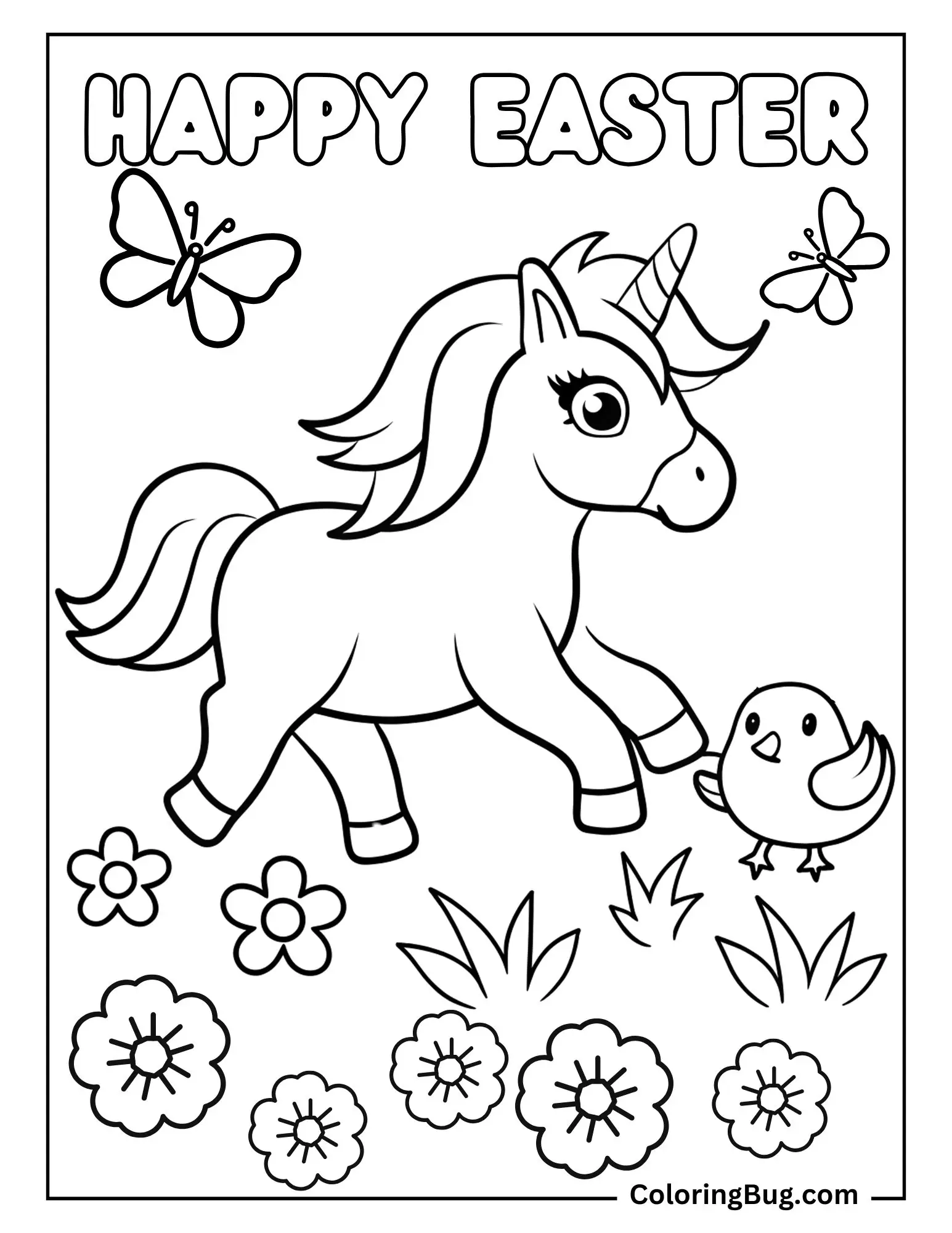 21 Unicorn Easter Coloring Pages (Free Printable PDFs)