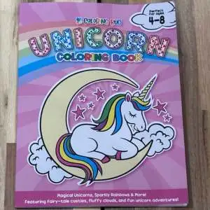 Unicorn Coloring Book Front Cover