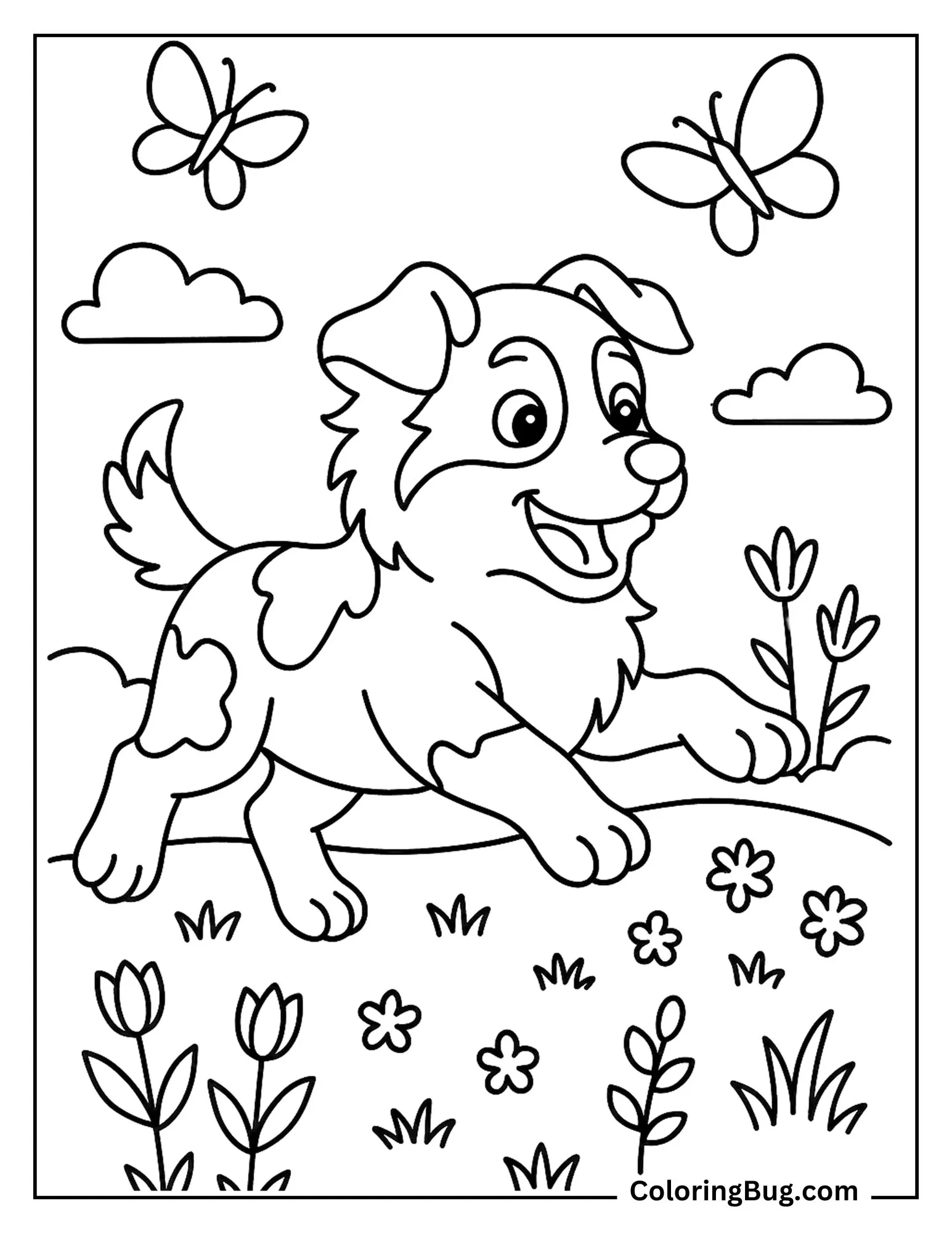 50 Puppy Coloring Pages (Free Printable PDFs)