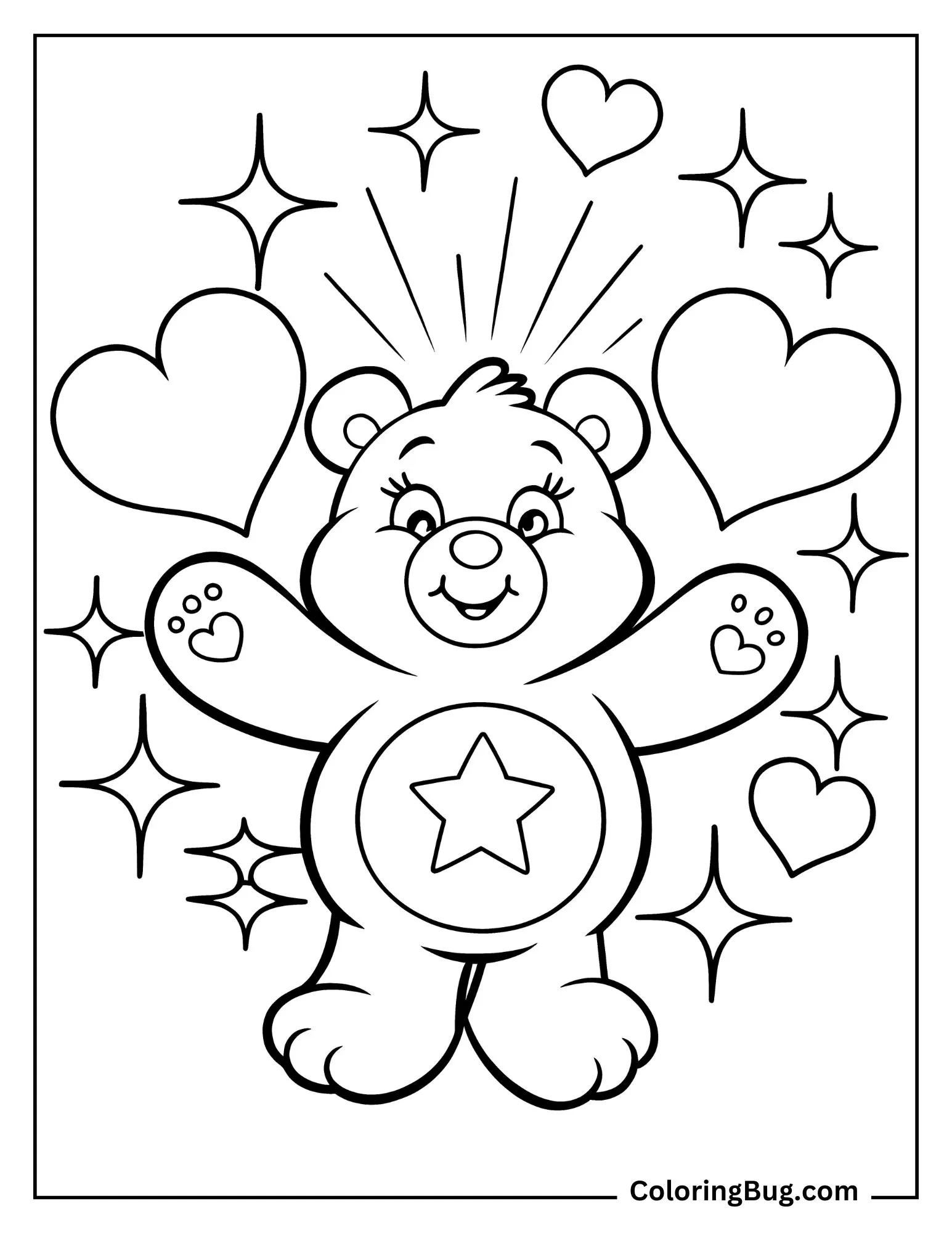 Care Bear Coloring Sheet