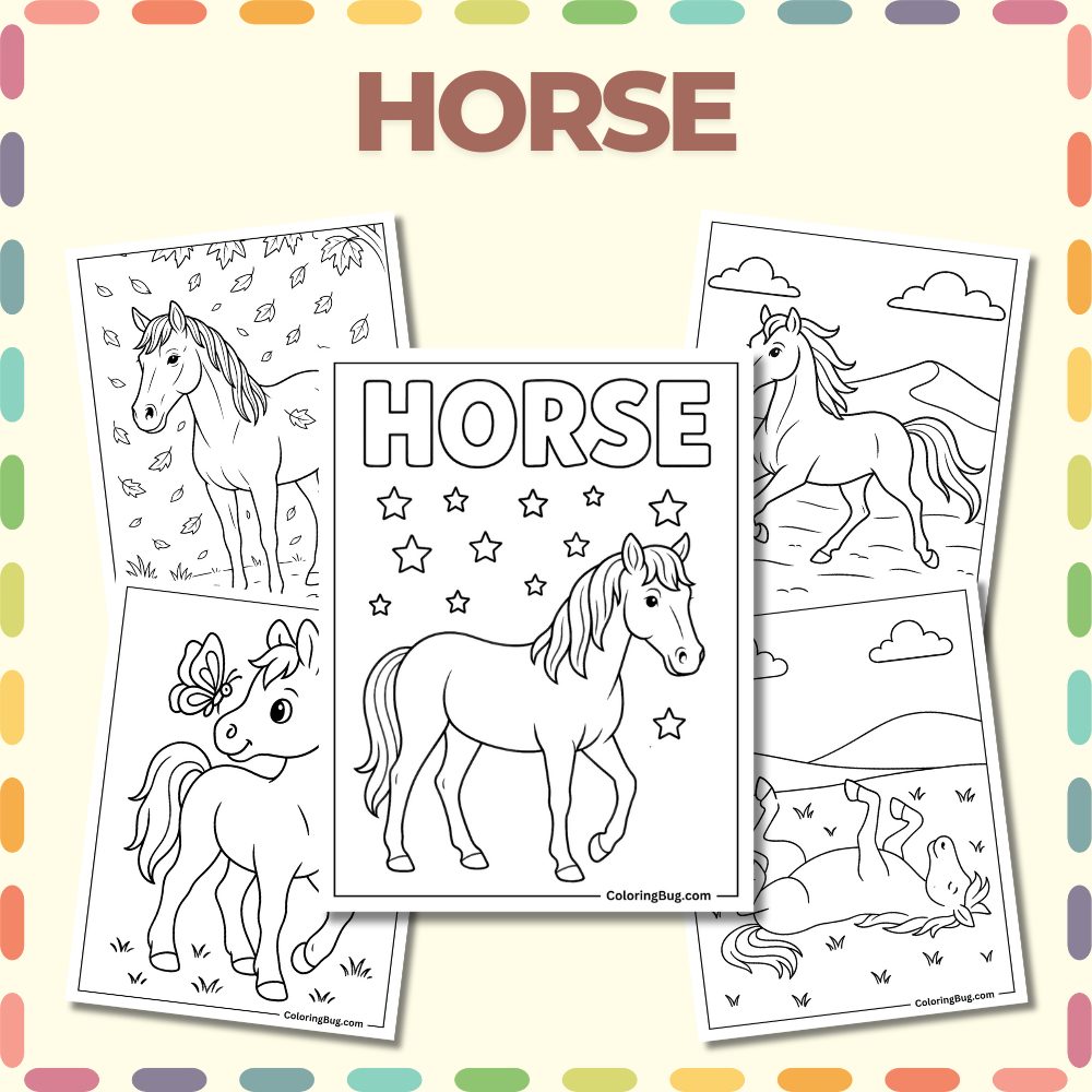 Featured Horse Coloring Pages