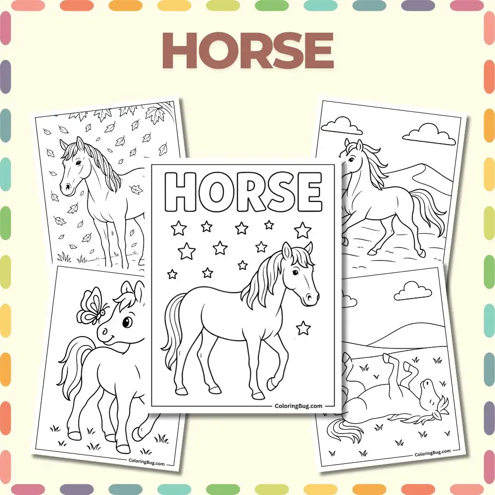 Featured Horse Coloring Pages