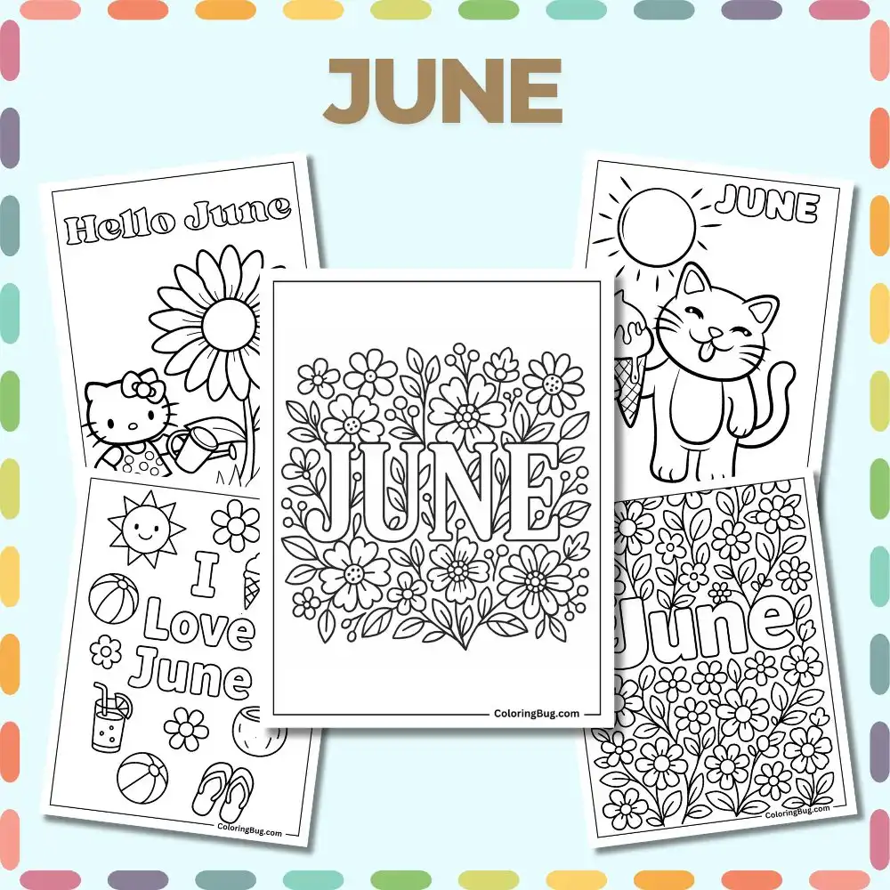 Featured June Coloring Pages
