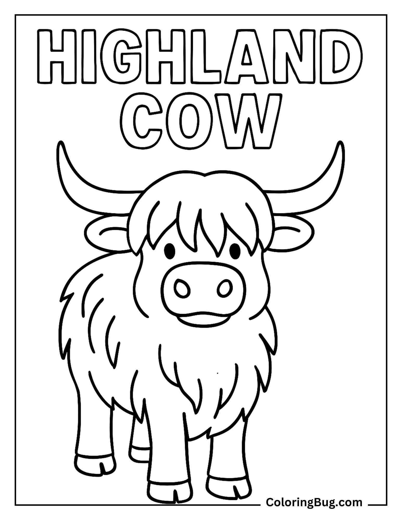 Highland Spelling Coloring Sheet