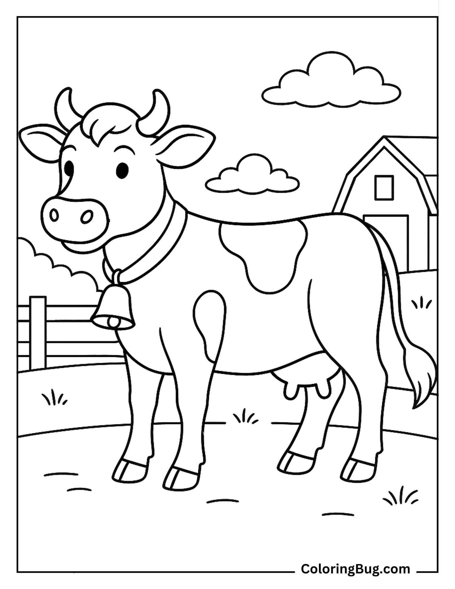 Jersey Cow Coloring Sheet