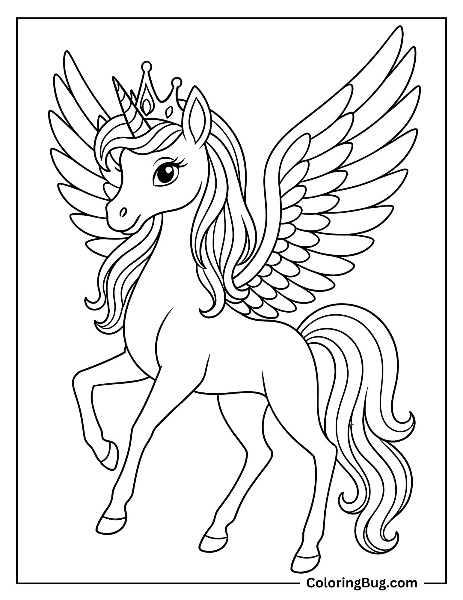 Princess Alicorn Coloring Sheet