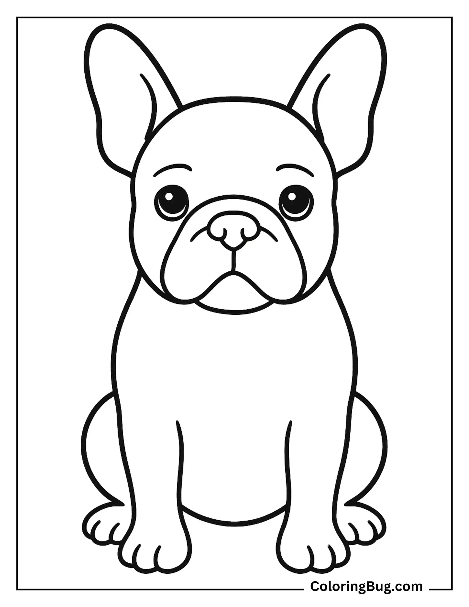 French Bulldog Swimming in a Shallow Pond