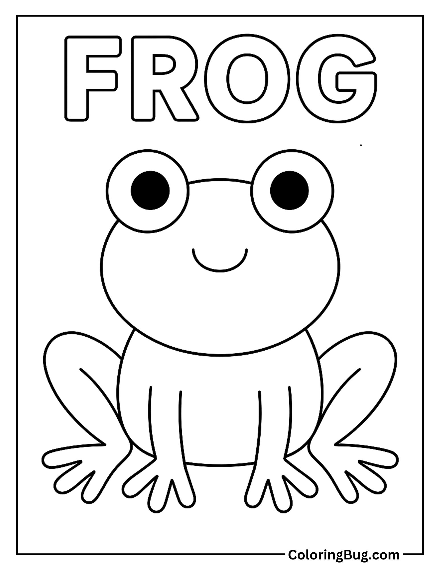 Frog Spelling Coloring Sheet